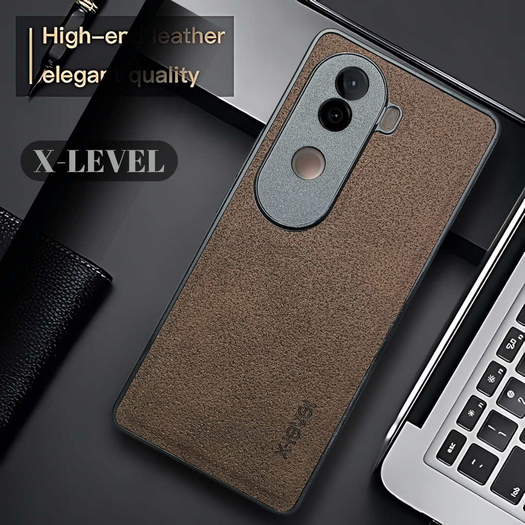 X-LEVEL Dark Brown Leather Case for Vivo V40E