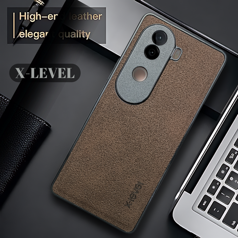 X-LEVEL Dark Brown Leather Case for Vivo V40E