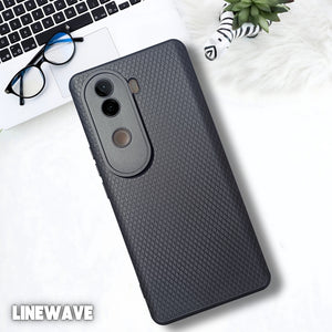 Black Line Wave Silicone Case for Vivo V40E
