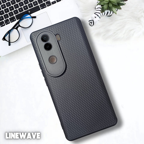 Black Line Wave Silicone Case for Vivo V40E