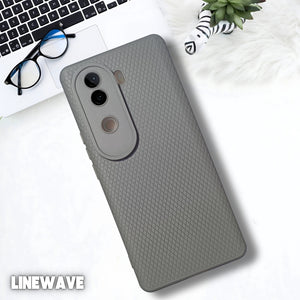 Grey Line Wave Silicone Case for Vivo V40E