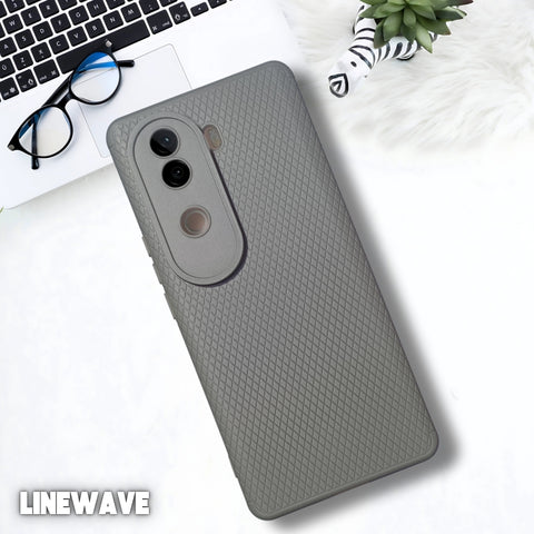 Grey Line Wave Silicone Case for Vivo V40E
