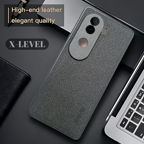 X-LEVEL Black Leather Case for Vivo V40E