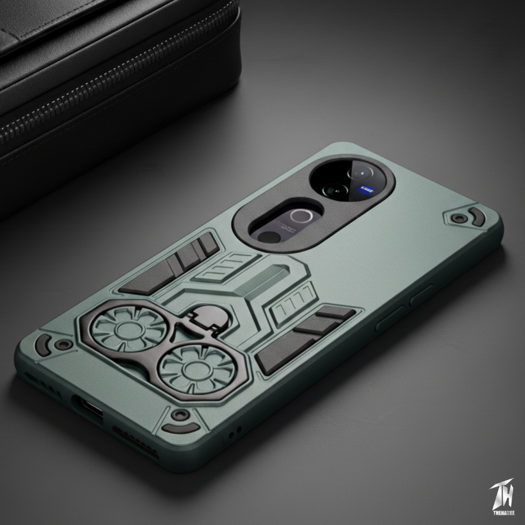 Green Cycle Armor Silicone Case for Vivo V40