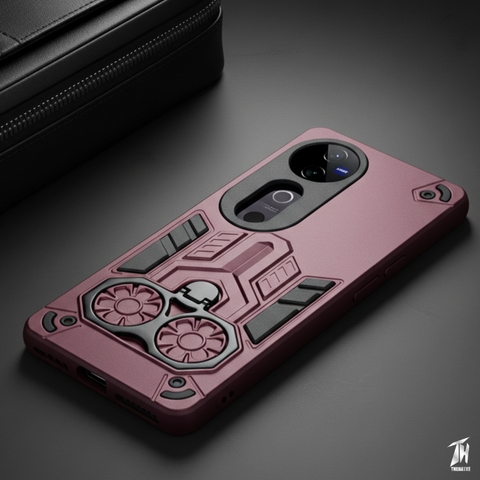 mehroon Cycle Armor Silicone Case for Vivo V40 Pro