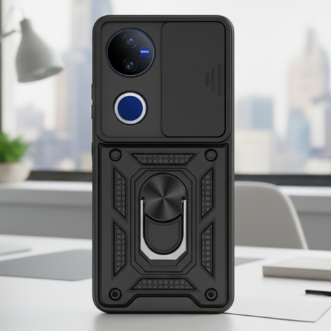 TitanArmor Black Silicone case for Vivo V50