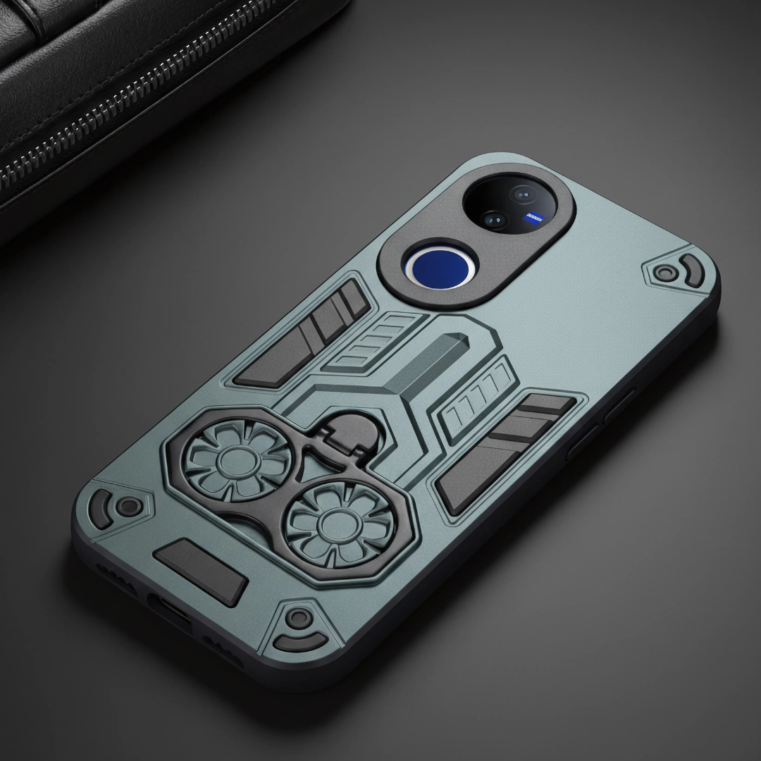 Green Cycle Armor Silicone Case for Vivo V50