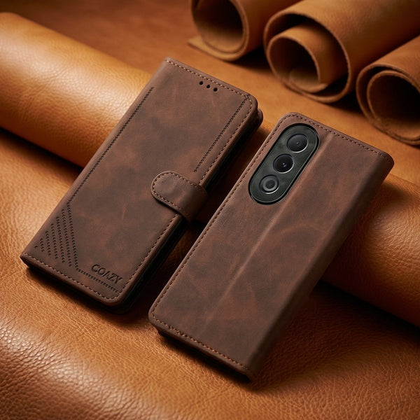 Velvet Dark Brown Flip Leather Case for Oppo K12X - The Hatke