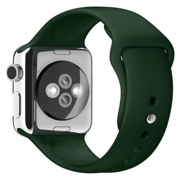 Green Plain Silicone Strap For Apple Watch Series SE GEN 2 (38mm/40mm/41mm)