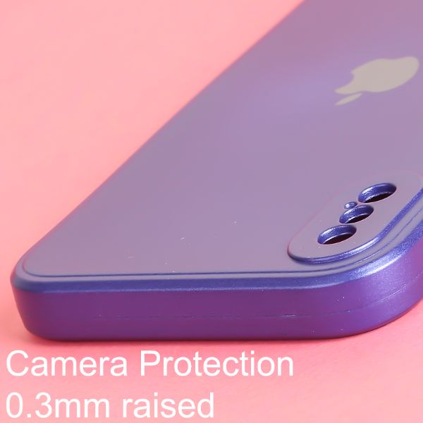 Violet Metallic Finish Silicone Case for Apple Iphone X/XS - The Hatke