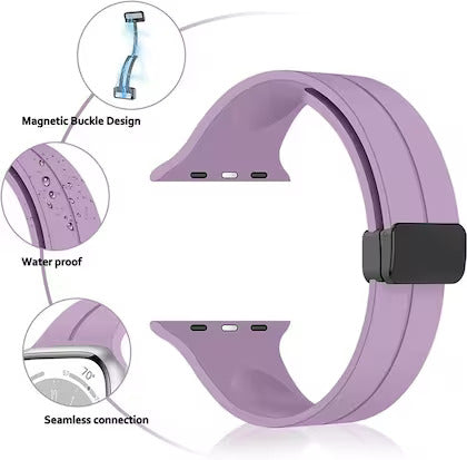 Purple Magnetic Clasp Adjustable Strap For Apple Watch SERIES 2 (42mm/44mm/45mm/46mm/49mm)