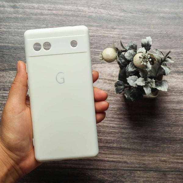 White Camera Original Silicone case for Google Pixel 6A - The Hatke