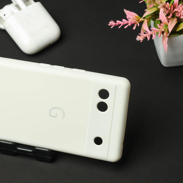 White Camera Original Silicone case for Google Pixel 6A - The Hatke