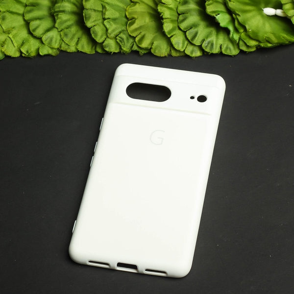 White Camera Original Silicone case for Google Pixel 7 - The Hatke