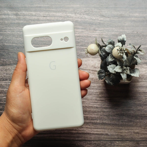 White Camera Original Silicone case for Google Pixel 7 - The Hatke