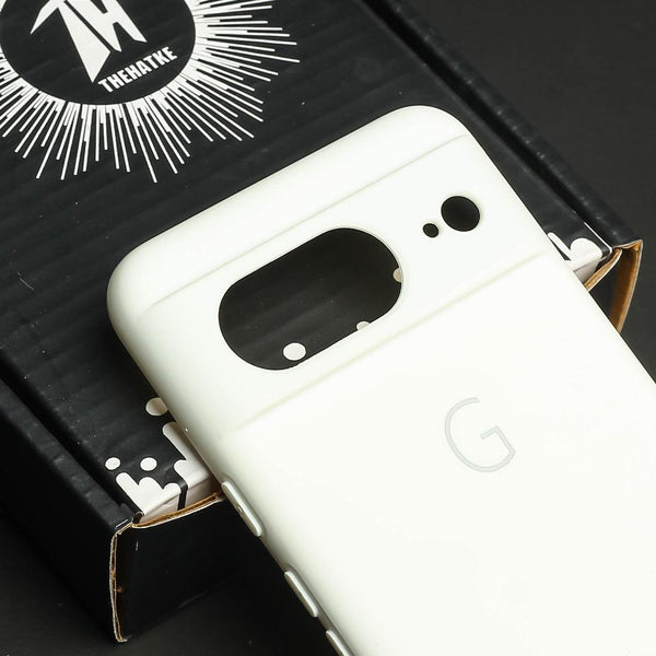 White Camera Original Silicone case for Google Pixel 8 - The Hatke