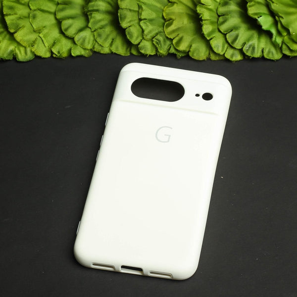 White Camera Original Silicone case for Google Pixel 8 - The Hatke
