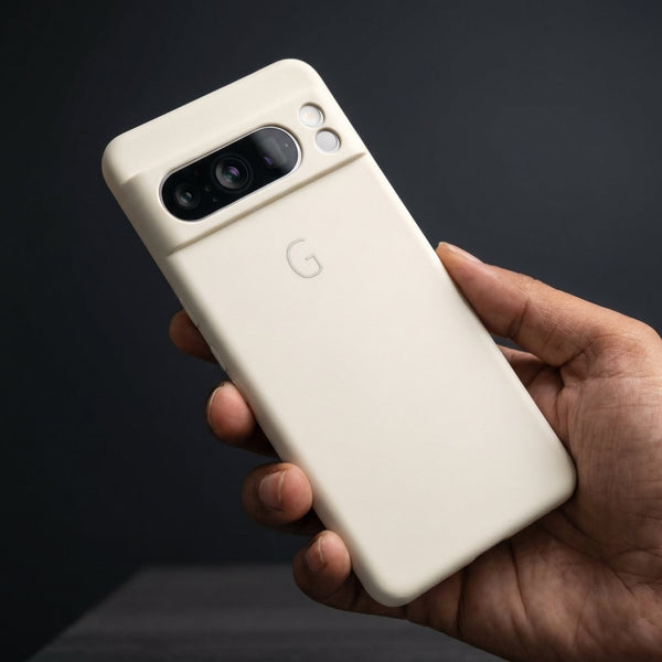 White Camera Original Silicone case for Google Pixel 8 Pro - The Hatke