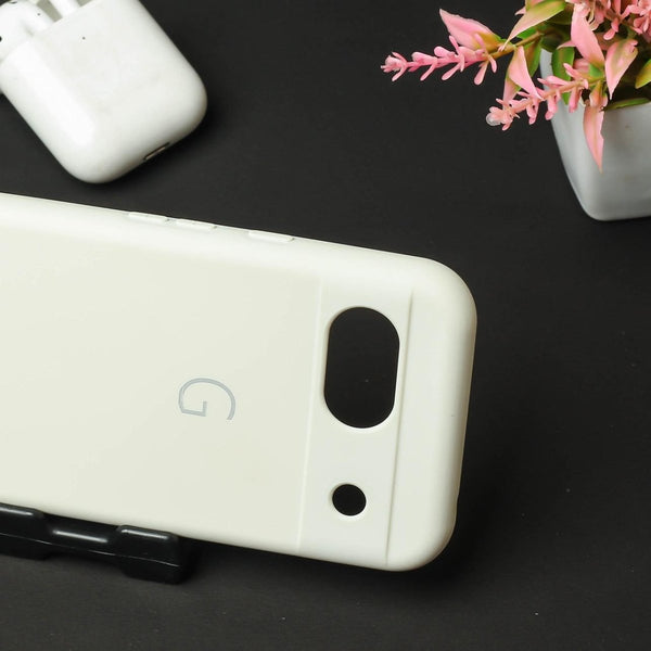 White Camera Original Silicone case for Google Pixel 8a - The Hatke