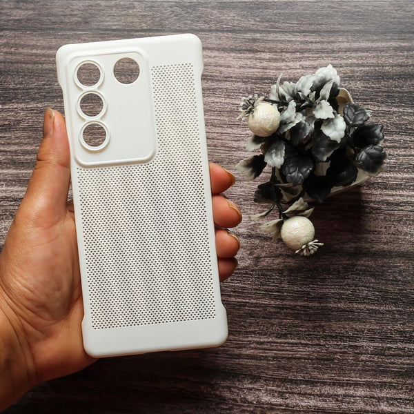 White Camera Original Silicone case for Vivo V27 - The Hatke