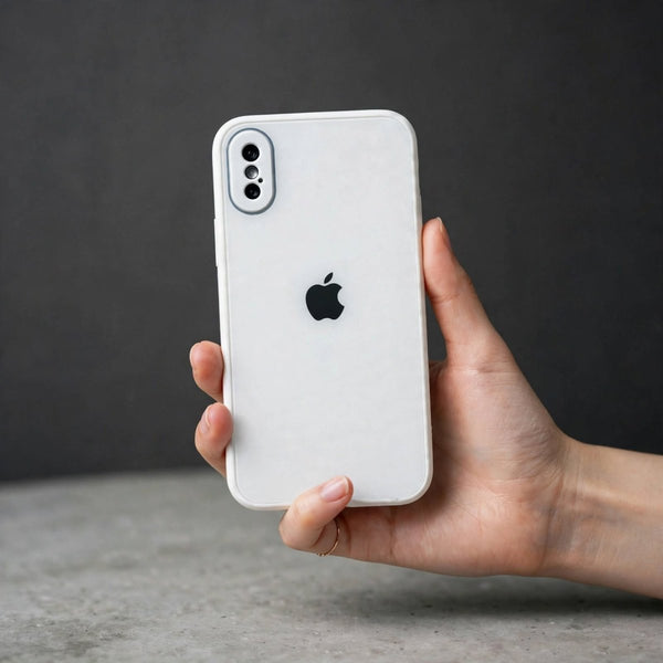 White Camera Safe mirror case for Apple Iphone X/Xs - The Hatke