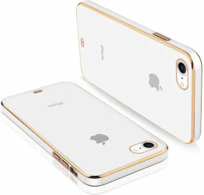 White Electroplated Transparent Case for Apple iphone 7 - The Hatke