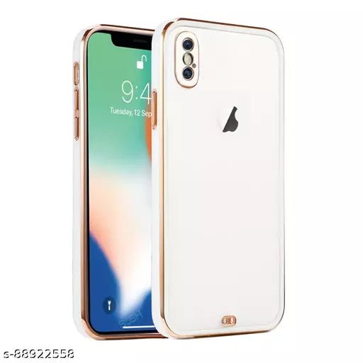 White Electroplated Transparent Case for Apple iphone X/Xs - The Hatke