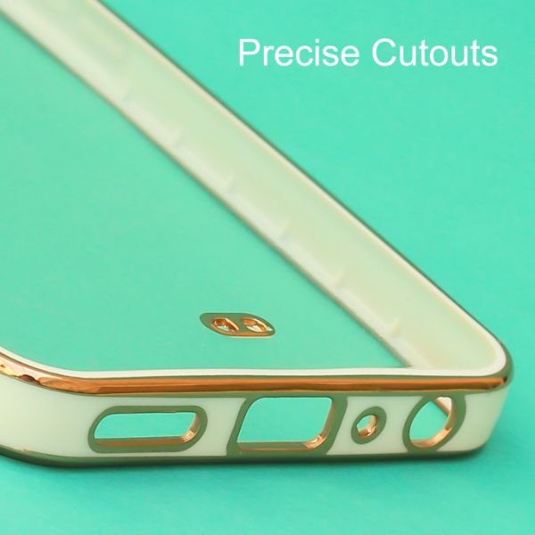 White Electroplated Transparent Case for Realme 8 5G - The Hatke