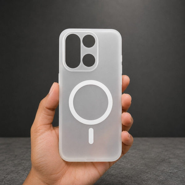White Flexy Silicone Case for Oneplus 15 - The Hatke