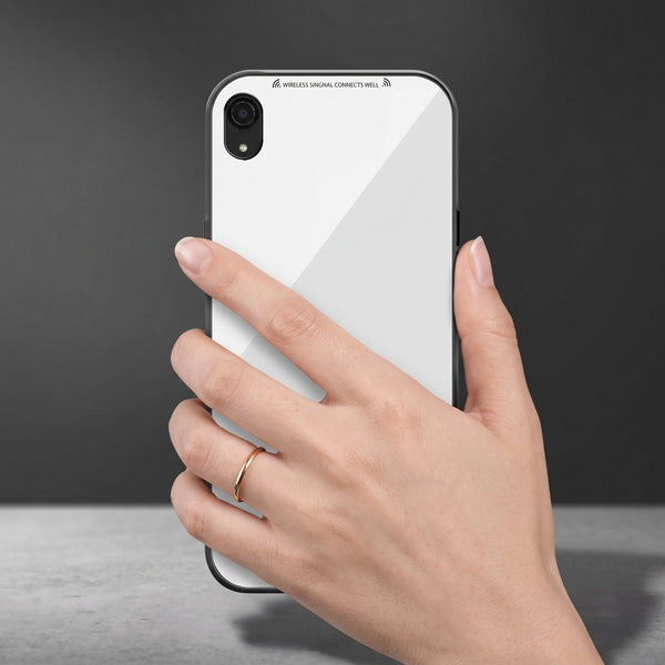 White Glass case for Samsung A03 CORE - The Hatke