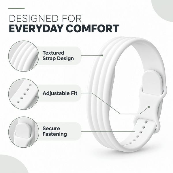 White Lining Silicone Strap For Google Fitbit Air - The Hatke