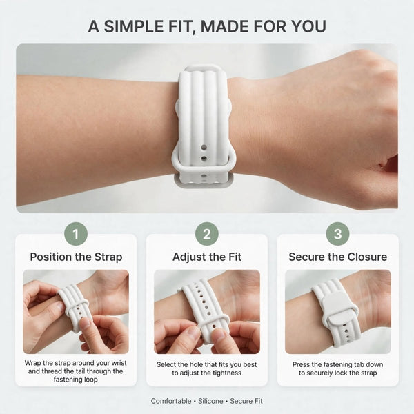 White Lining Silicone Strap For Google Fitbit Air - The Hatke