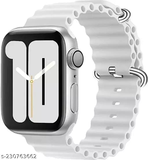 White Ocean Loop Watch Strap For apple For Apple Watch SERIES 3 (42mm/44mm/45mm/46mm/49mm) - The Hatke
