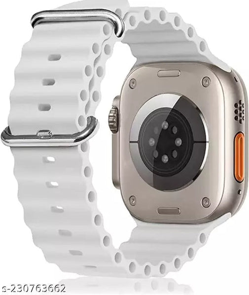 White Ocean Loop Watch Strap For apple For Apple Watch SERIES SE GEN 2 (42mm/44mm/45mm/46mm/49mm) - The Hatke