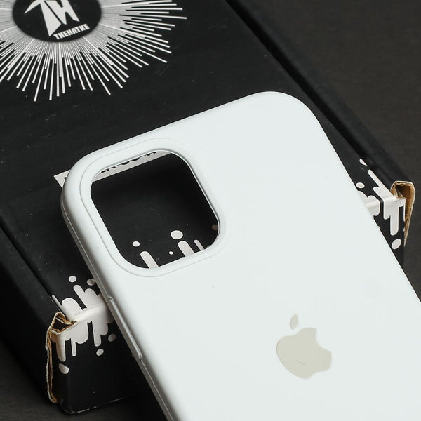 White Original Silicone case for Apple iphone 11 - The Hatke