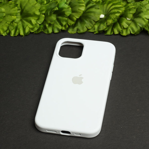 White Original Silicone case for Apple iphone 12 - The Hatke