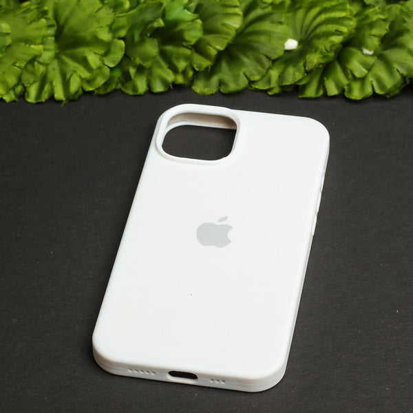 White Original Silicone case for Apple iphone 15 - The Hatke