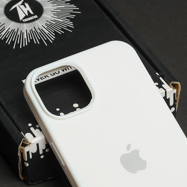 White Original Silicone case for Apple iphone 15 - The Hatke