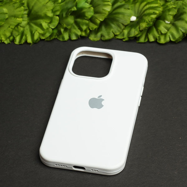 White Original Silicone case for Apple iPhone 16 Pro - The Hatke