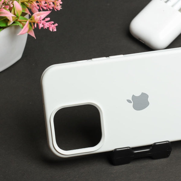 White Original Silicone case for Apple iPhone 16 Pro - The Hatke