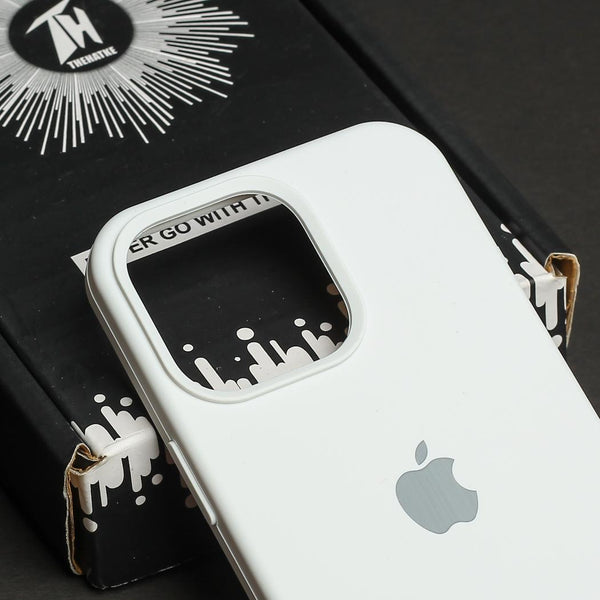 White Original Silicone case for Apple iPhone 16 Pro - The Hatke