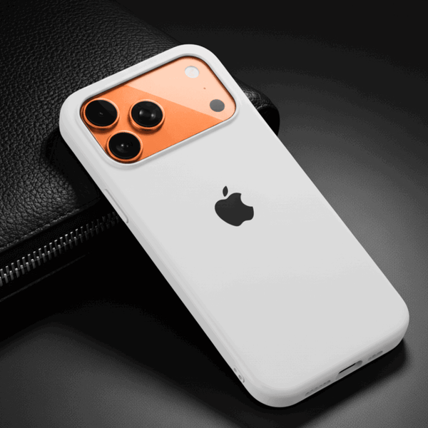 White Original Silicone case for Apple iphone 17 Pro - The Hatke