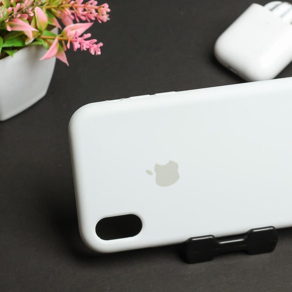 White Original Silicone case for Apple iPhone XR - The Hatke