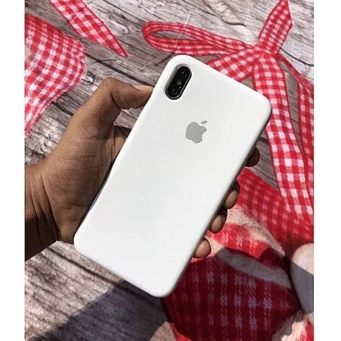 White Original Silicone case for Apple iPhone XS Max - The Hatke
