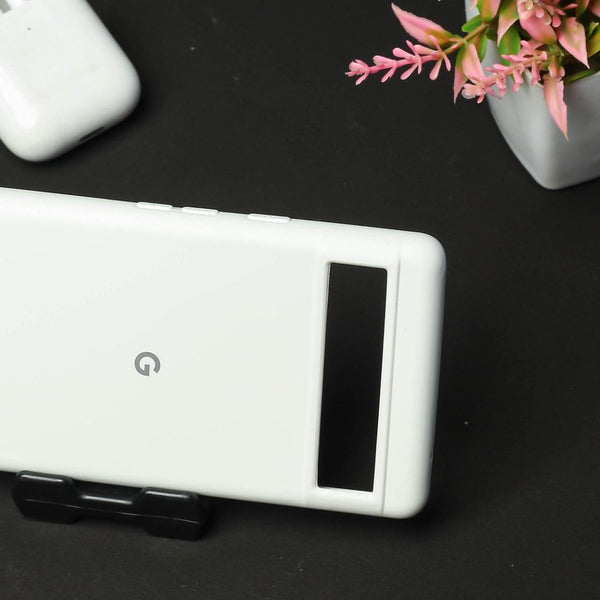 White Original Silicone case for Google Pixel 6A - The Hatke