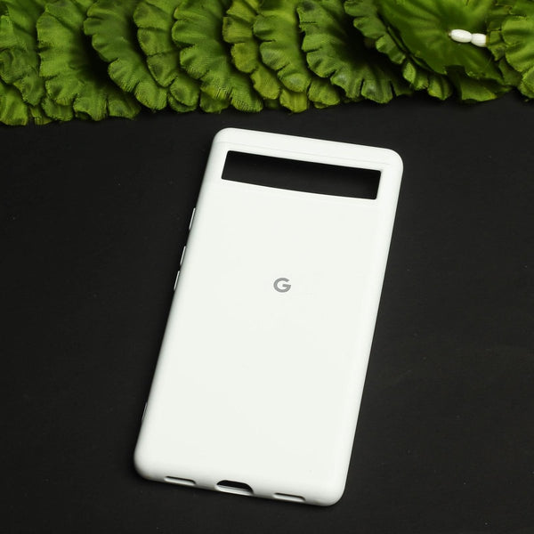 White Original Silicone case for Google Pixel 6A - The Hatke