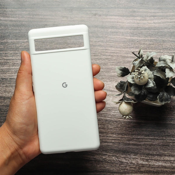 White Original Silicone case for Google Pixel 6A - The Hatke