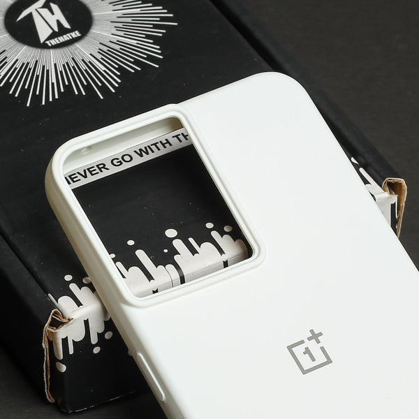 White Original Silicone case for Oneplus 10R - The Hatke