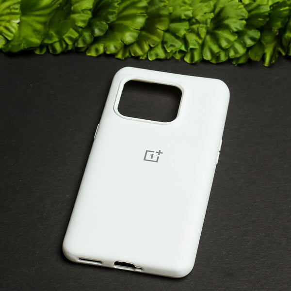 White Original Silicone case for Oneplus 10T - The Hatke