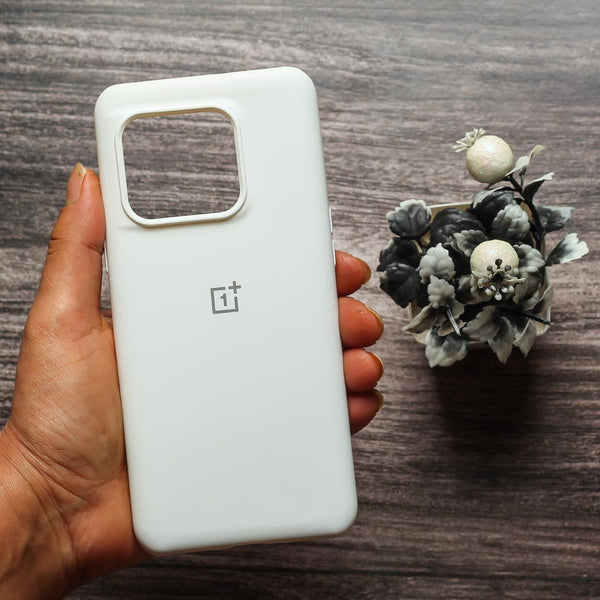 White Original Silicone case for Oneplus 10T - The Hatke